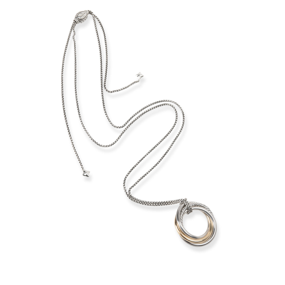 David Yurman Yellow Gold & Sterling Silver Crossover Pendant