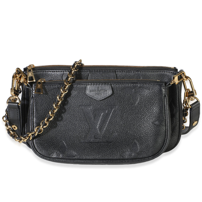 Louis Vuitton Black Giant Monogram Empreinte Multi Pochette Accessoires Handbag id