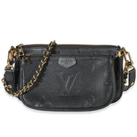 Louis Vuitton Black Giant Monogram Empreinte Multi Pochette Accessoires Handbag id