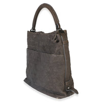 Chanel Dark Grey Quilted Matte Caviar Boy Handle Hobo Handbag 2