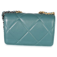Chanel Dark Green Quilted Lambskin  19 Wallet On Chain Handbag 4