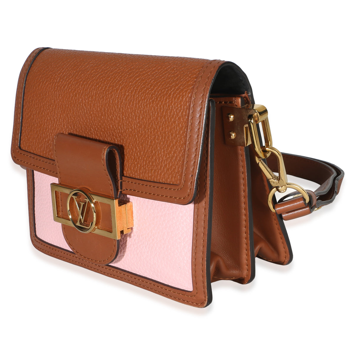 Louis Vuitton Pink Brown Taurillon Mini Dauphine Handbag 2