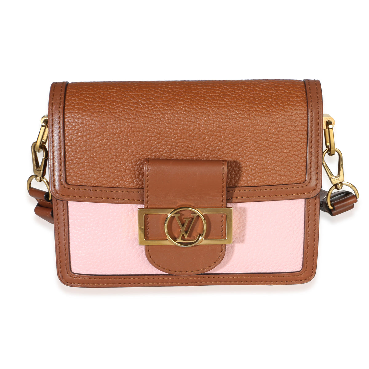 Louis Vuitton Pink Brown Taurillon Mini Dauphine Handbag id