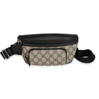 Gucci Black Beige GG Supreme Canvas Belt Bag Handbag id