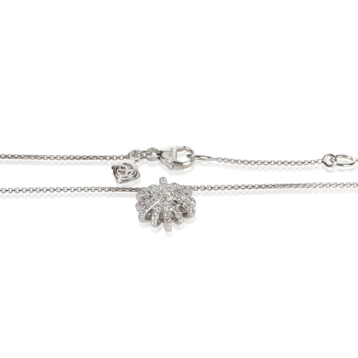 David Yurman Sterling Silver Diamond Starburst Pendant 2