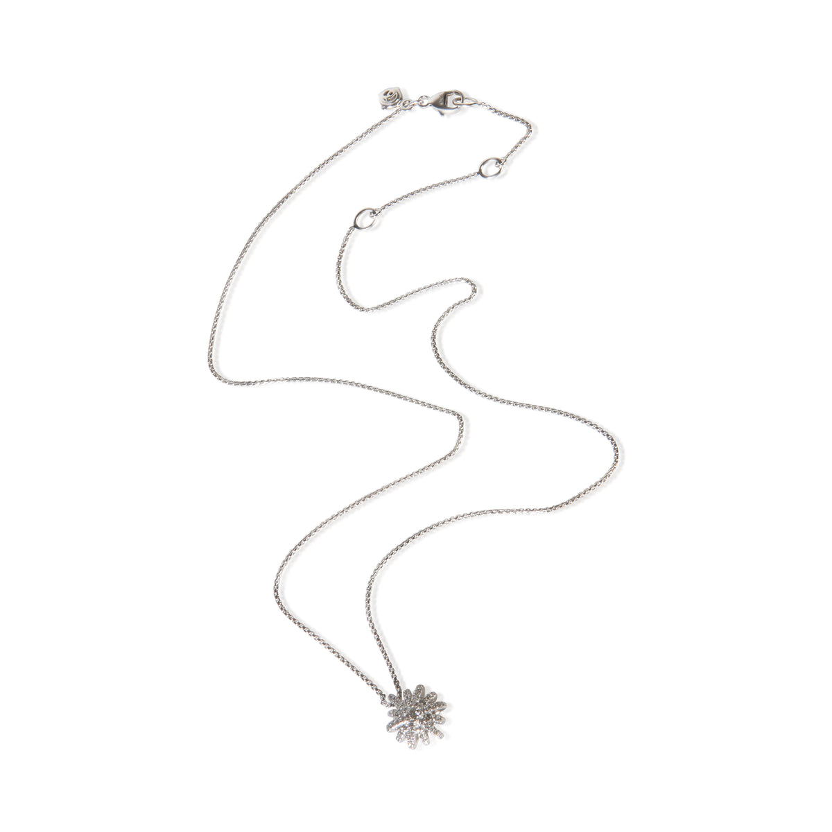 David Yurman Sterling Silver Diamond Starburst Pendant 3