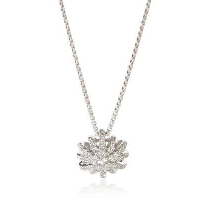 David Yurman Sterling Silver Diamond Starburst Pendant fv