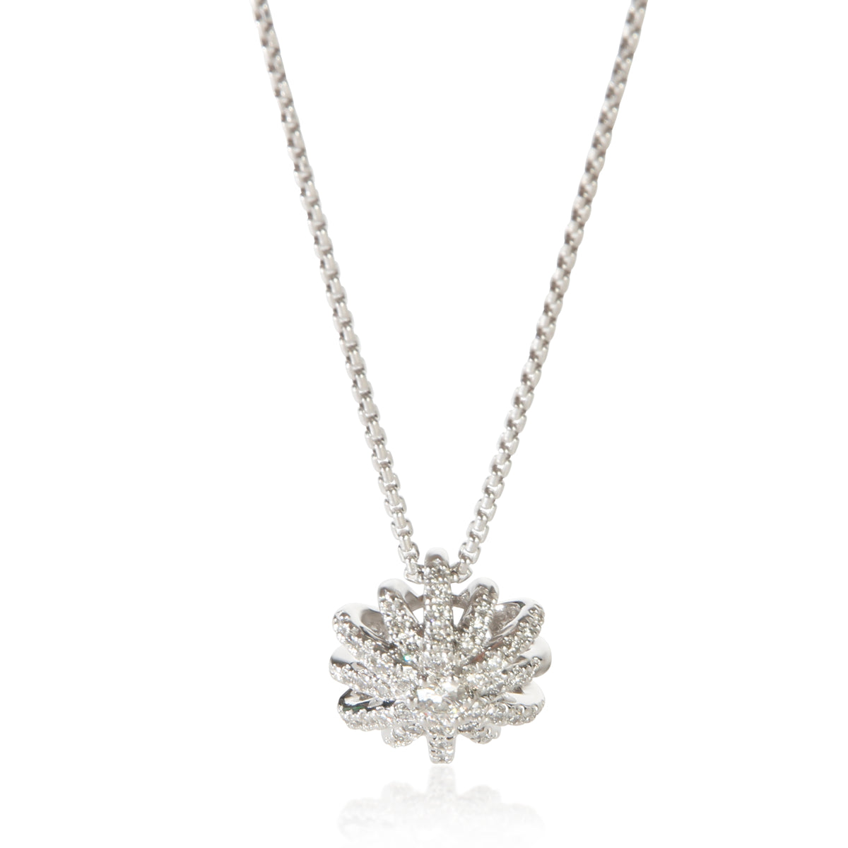 David Yurman Sterling Silver Diamond Starburst Pendant fv