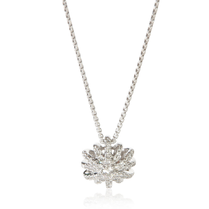 David Yurman Sterling Silver Diamond Starburst Pendant fv