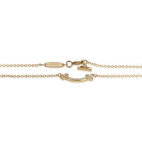 Tiffany & Co. Yellow Gold Diamond Mini Model Tiffany T Smile Pendant 2