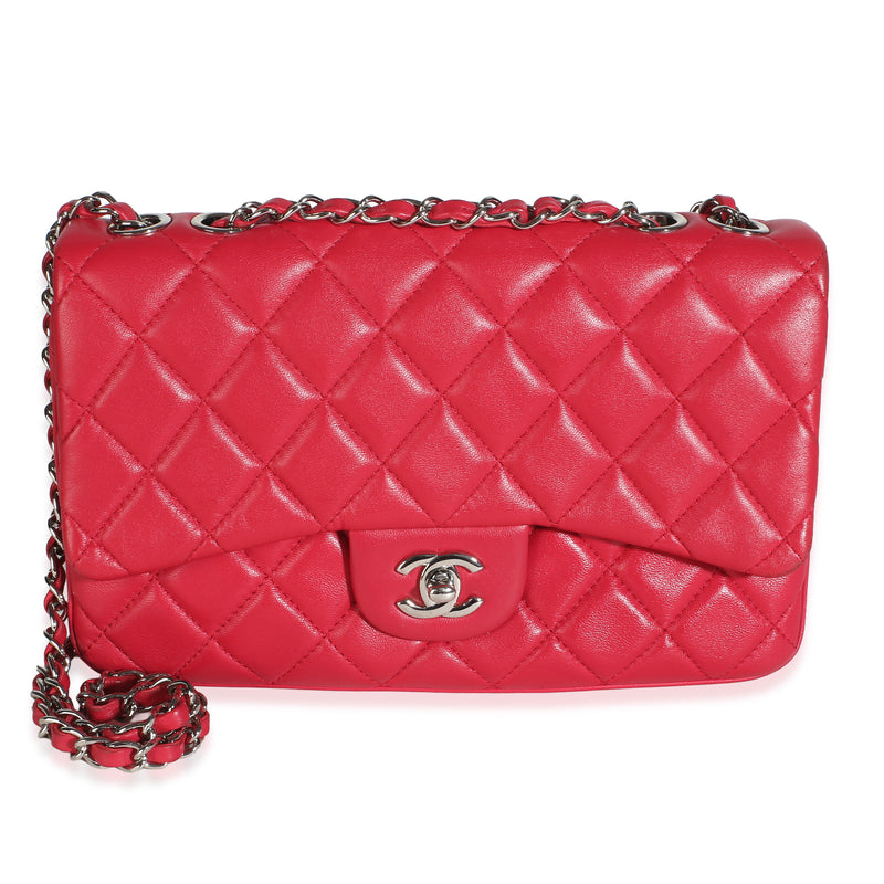 Chanel Pink Quilted Lambskin Medium 3 Accordion Flap Bag Handbag id
