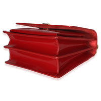 Saint Laurent Red Patent Small Monogram Sunset Chain Bag Handbag 6