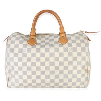 Louis Vuitton Damier Azur Canvas Speedy 30 Handbag fv
