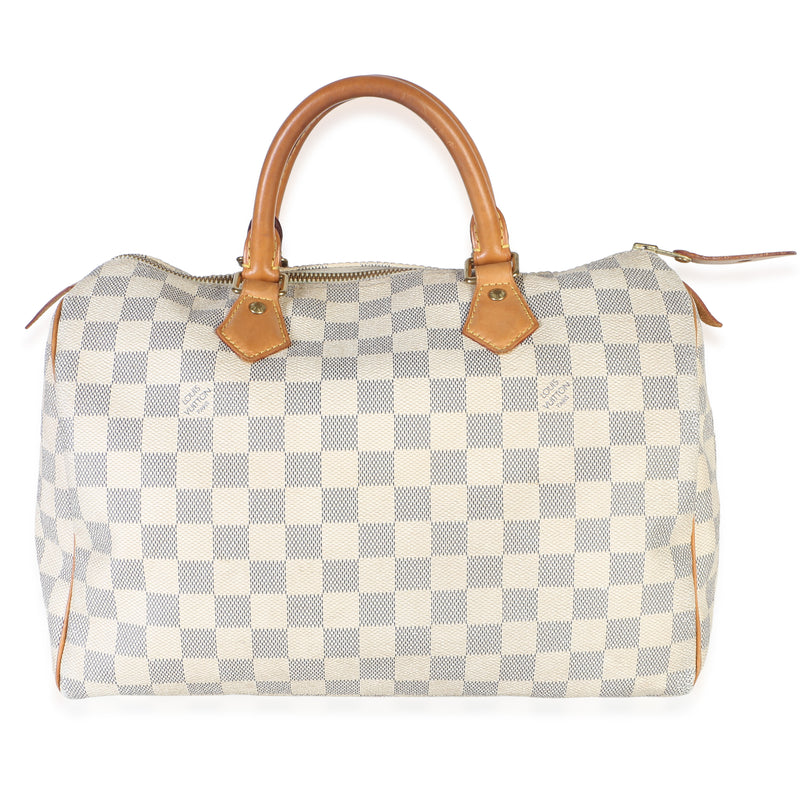 Louis Vuitton Damier Azur Canvas Speedy 30 Handbag fv