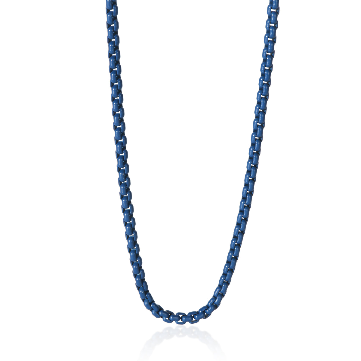 David Yurman Stainless Steel & Silver 4mm Box Chain Necklace fv