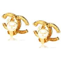 Chanel Gold Plated Vintage CC Earrings 3