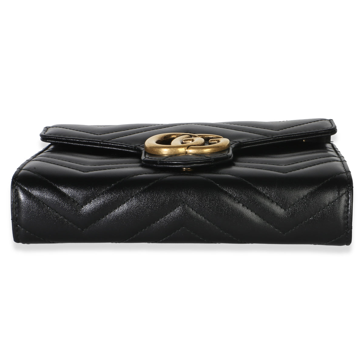 Gucci Black Matelasse Calfskin GG Marmont Chain Wallet Handbag 5
