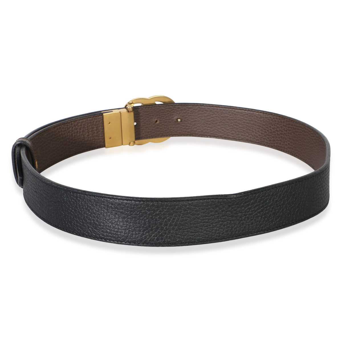 Gucci Black Calfskin Interlocking G Buckle Belt 90/36 3