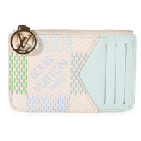 Louis Vuitton Pistachio Green Damierlicious Canvas Romy Card Holder Wallet id