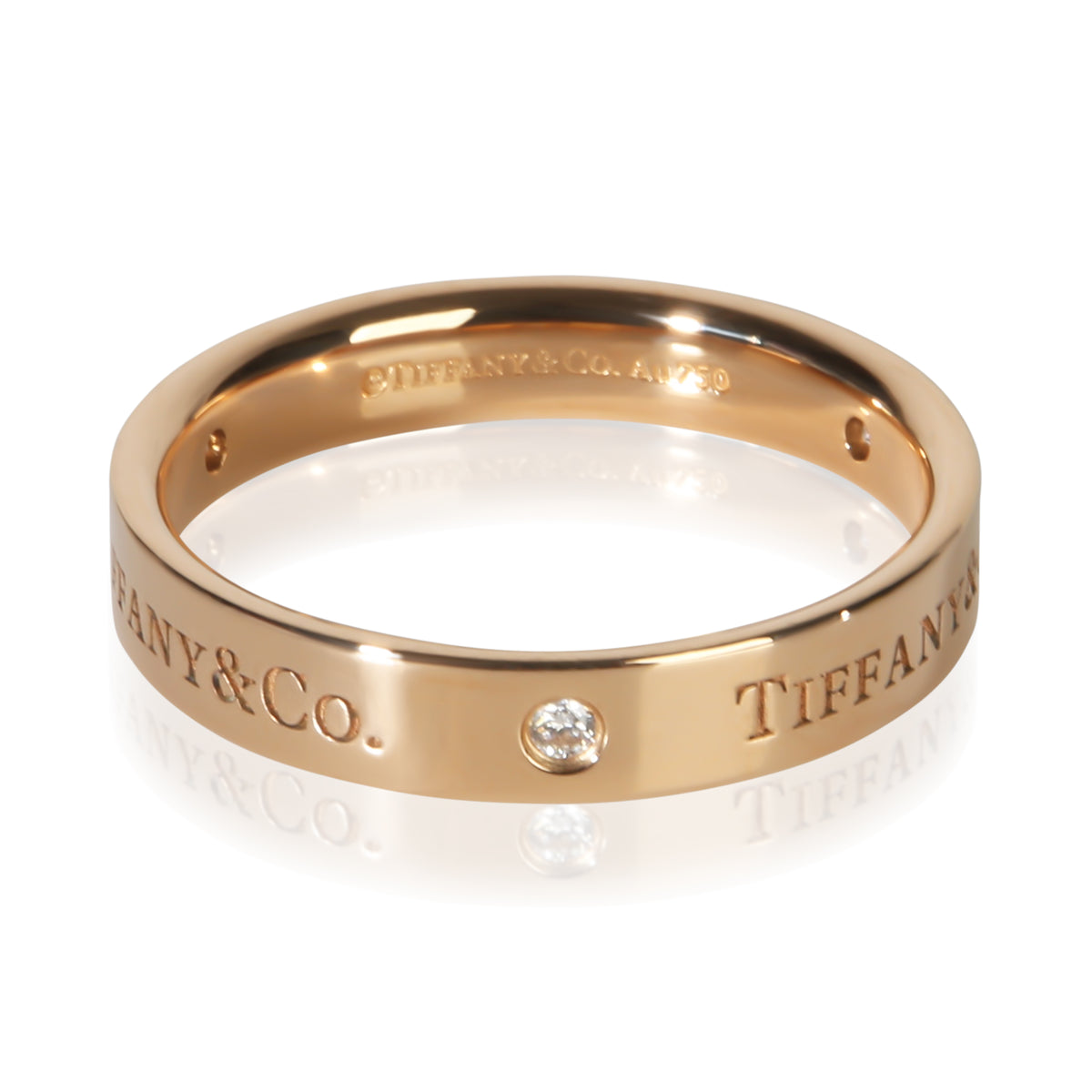 Tiffany & Co. Rose Gold Diamond T&Co. Band fv