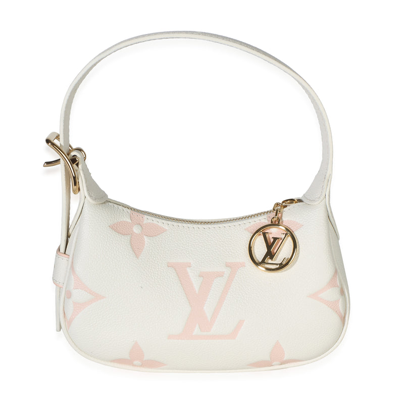Louis Vuitton Latte White Chamallow Pink Monogram Empreinte Mini Moon Handbag id