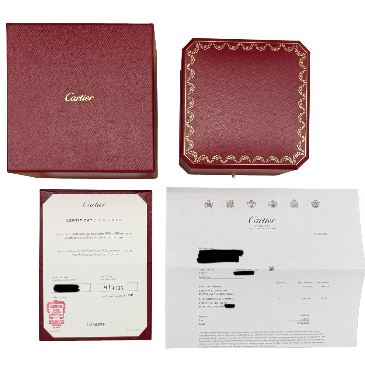 Cartier White Gold Medium Model Clash de  Bracelet box