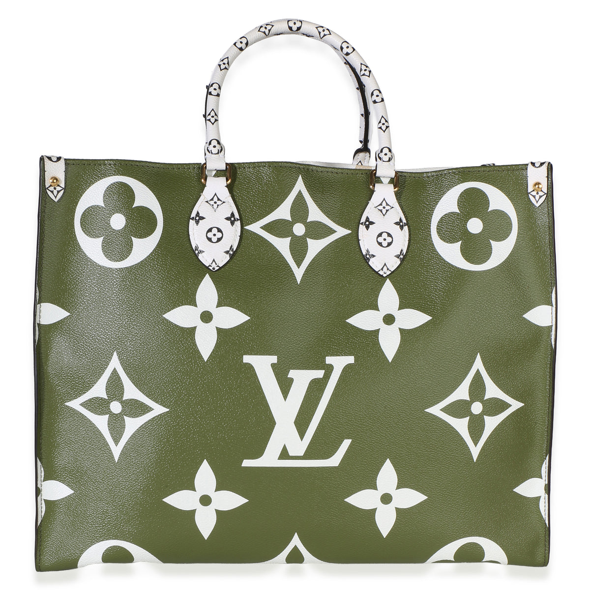 Louis Vuitton Kaki Beige Giant Monogram Canvas Onthego GM Handbag 4