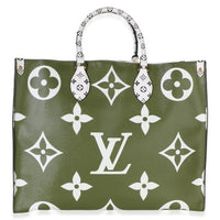 Louis Vuitton Kaki Beige Giant Monogram Canvas Onthego GM Handbag 4