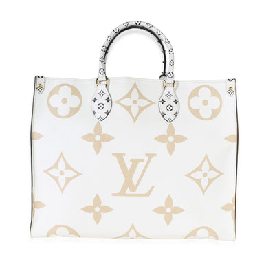 Louis Vuitton Kaki Beige Giant Monogram Canvas Onthego GM Handbag id