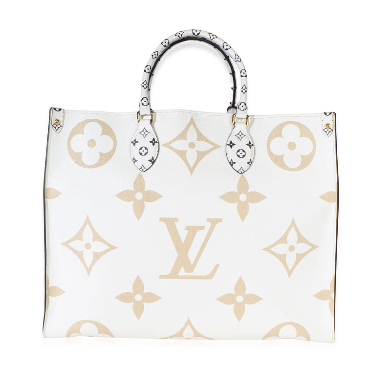 Louis Vuitton Kaki Beige Giant Monogram Canvas Onthego GM Handbag id