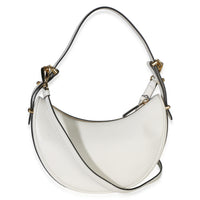 Prada White Soft Calfskin Small Arque Shoulder Bag Handbag 4
