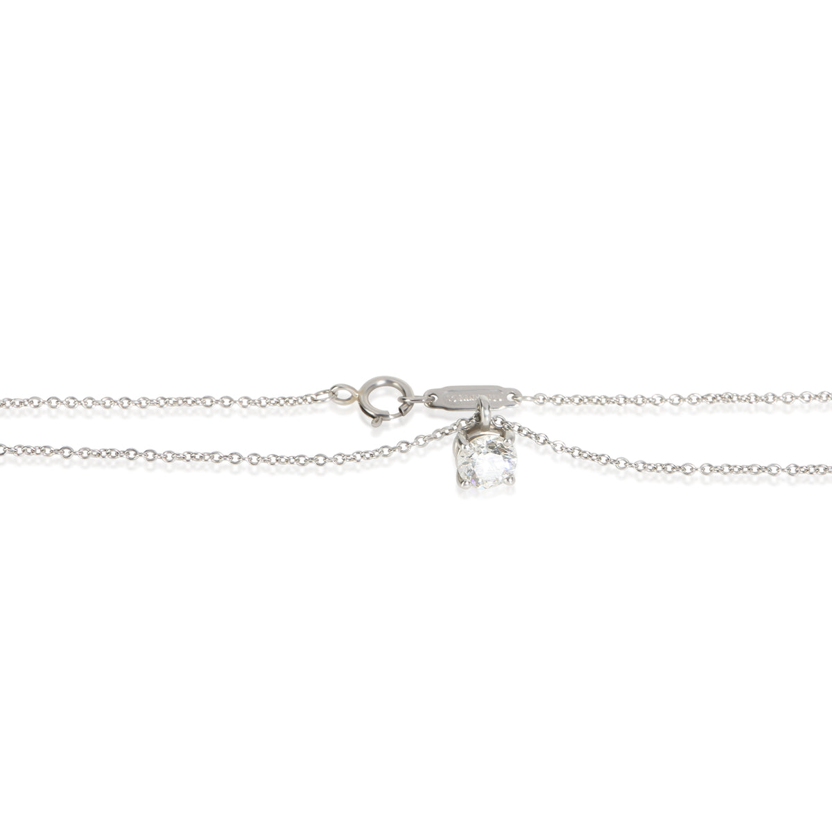 Tiffany & Co. Platinum Diamond Solitaire Pendant 2