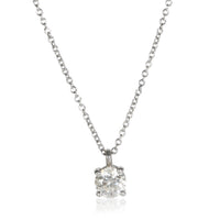 Tiffany & Co. Platinum Diamond Solitaire Pendant fv