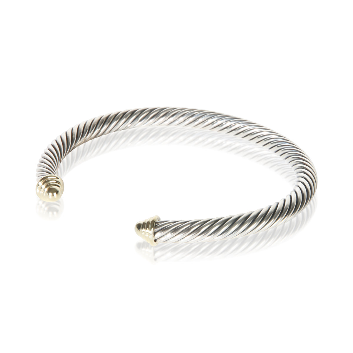 David Yurman Yellow Gold & Sterling Silver Cable Classic Bracelet 2