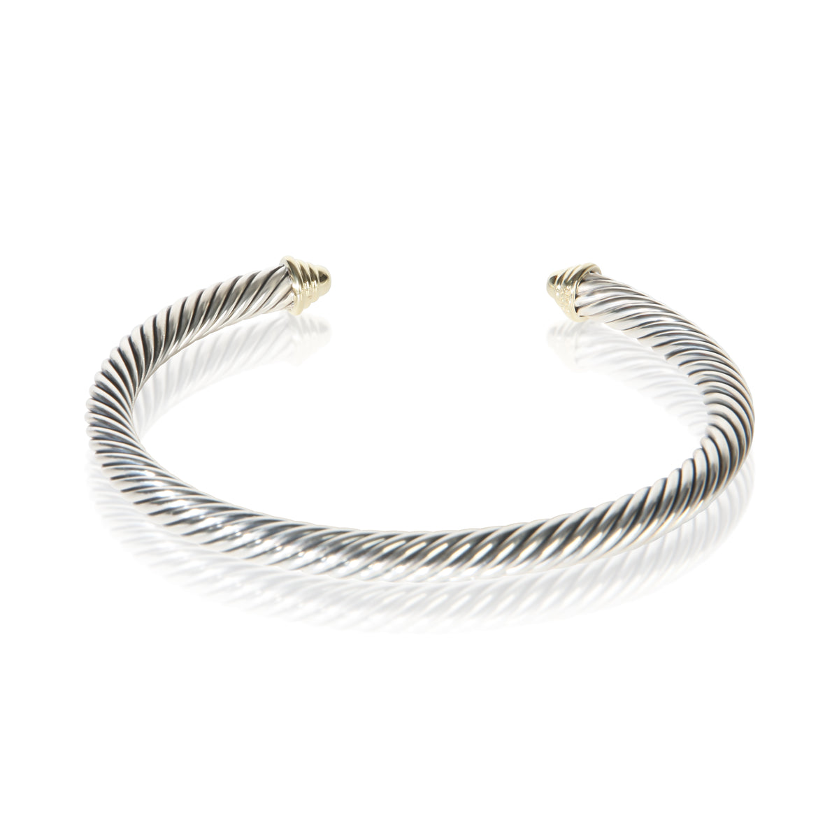 David Yurman Yellow Gold & Sterling Silver Cable Classic Bracelet 3