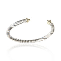 David Yurman Yellow Gold & Sterling Silver Cable Classic Bracelet 4