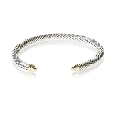 David Yurman Yellow Gold & Sterling Silver Cable Classic Bracelet fv