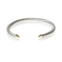 David Yurman Yellow Gold & Sterling Silver Cable Classic Bracelet fv