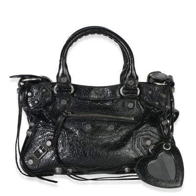 Balenciaga Black Agneau Arena Neo Cagole Medium City Bag Handbag id