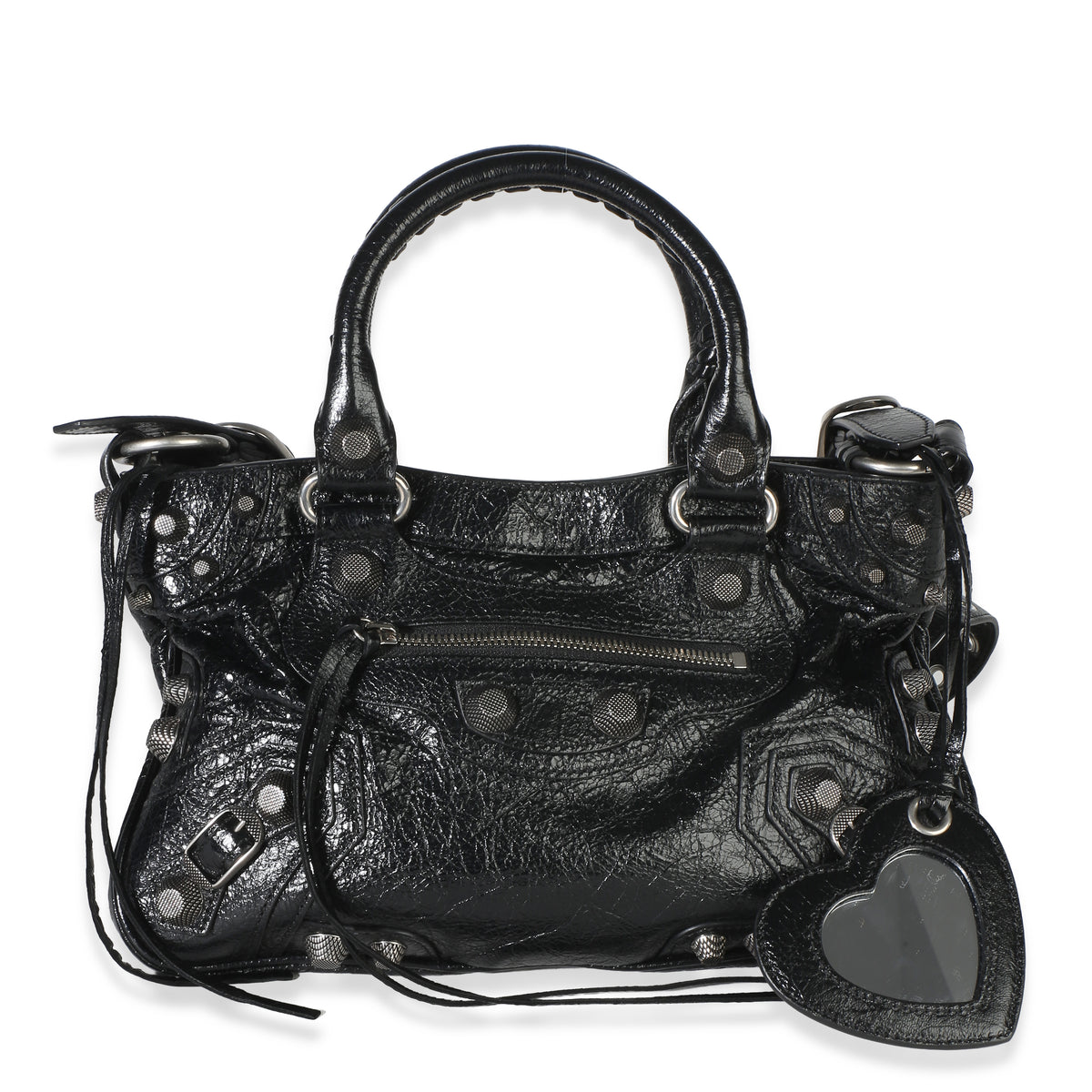Balenciaga Black Agneau Arena Neo Cagole Medium City Bag Handbag id