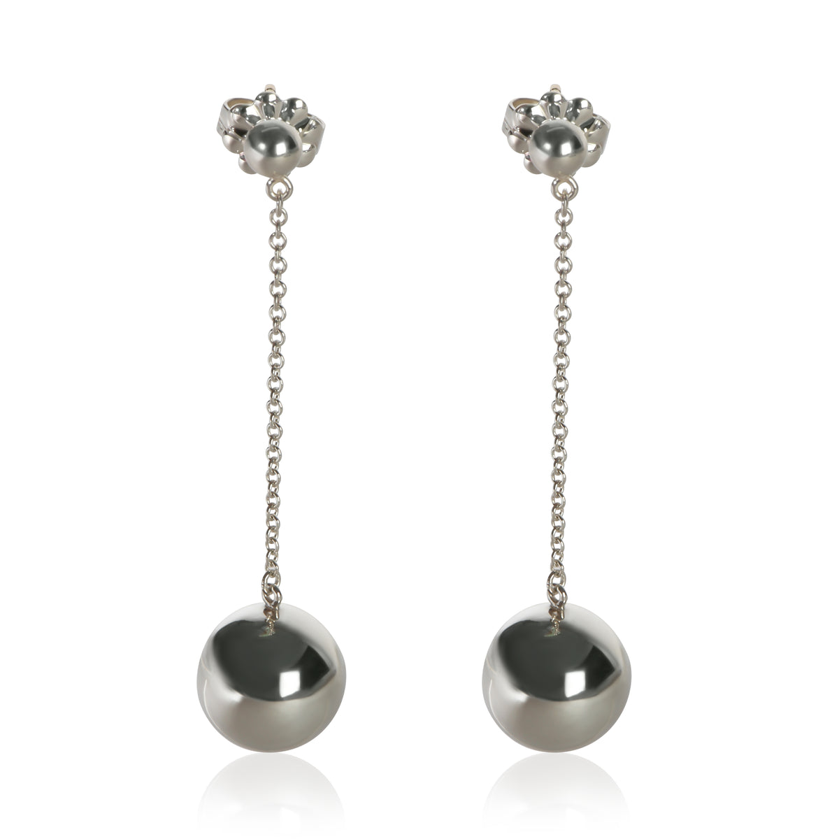 Tiffany & Co. Sterling Silver HardWear Ball Earrings fv