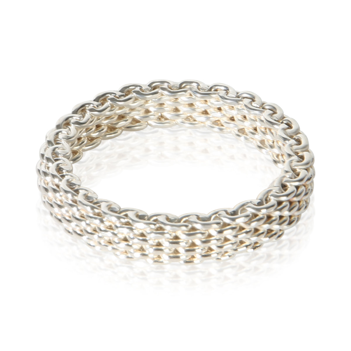Tiffany & Co. Sterling Silver Somerset Mesh Ring 2