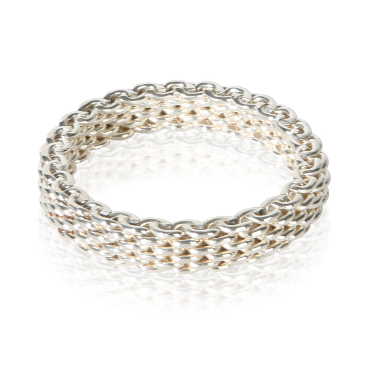 Tiffany & Co. Sterling Silver Somerset Mesh Ring 3