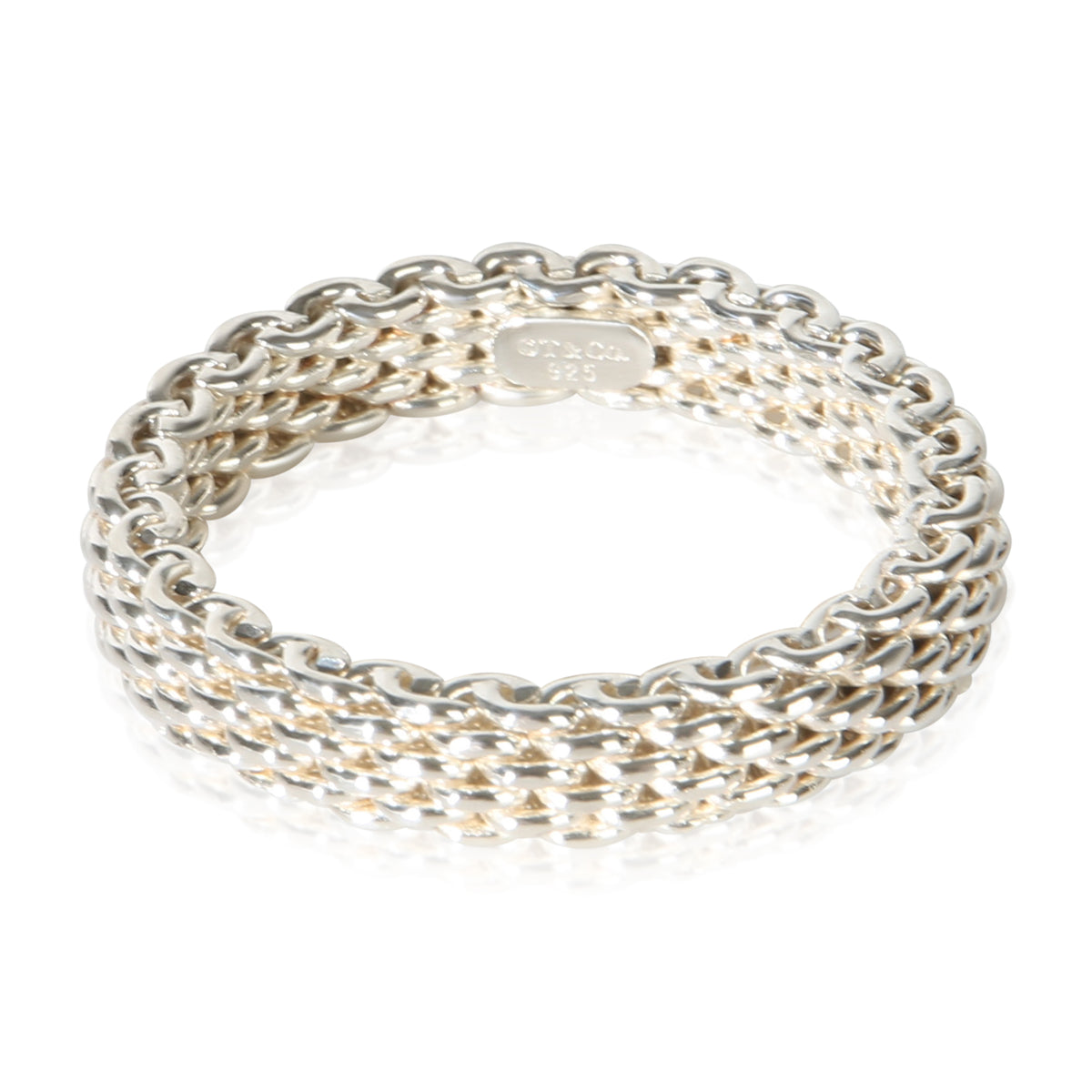 Tiffany & Co. Sterling Silver Somerset Mesh Ring fv