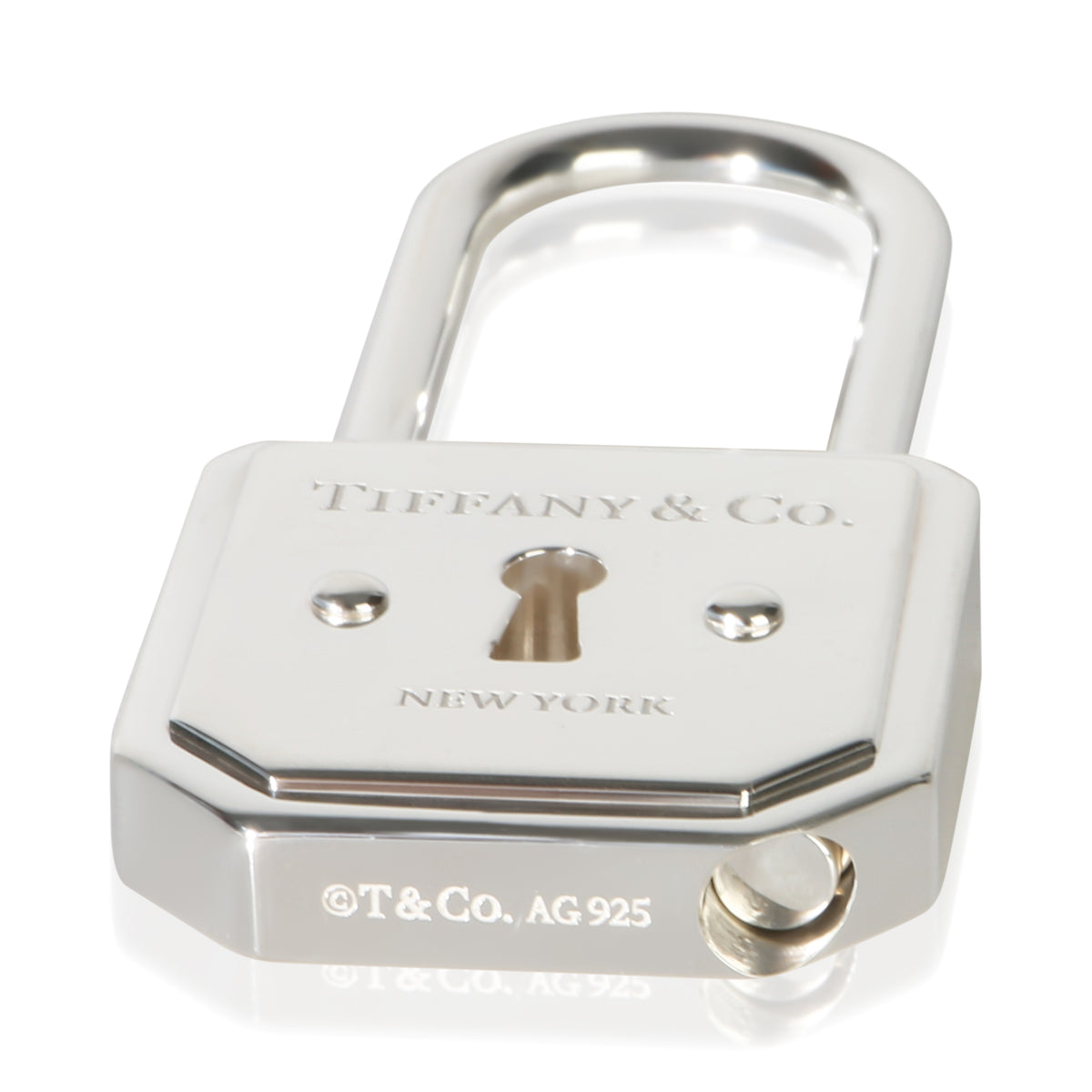 Tiffany & Co. Sterling Silver Return To Tiffany Lock Key Ring 4