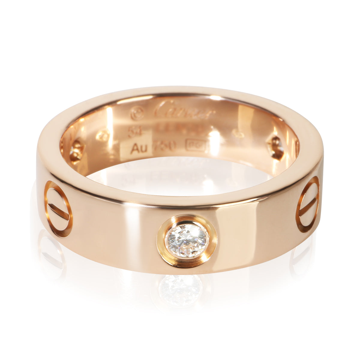 Cartier Rose Gold Diamond Love Ring fv