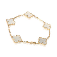 Van Cleef & Arpels Yellow Gold Mother Of Pearl Vintage Alhambra Bracelet 3