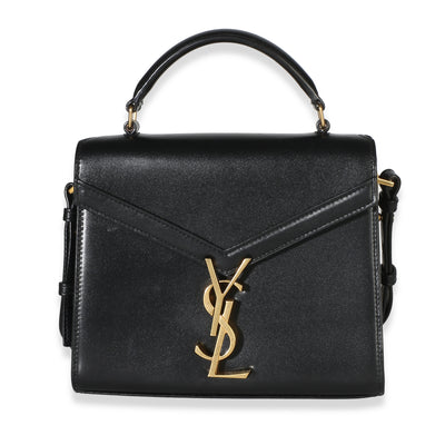 Saint Laurent Black Smooth Calfskin Mini Cassandra Top Handle Bag Handbag id