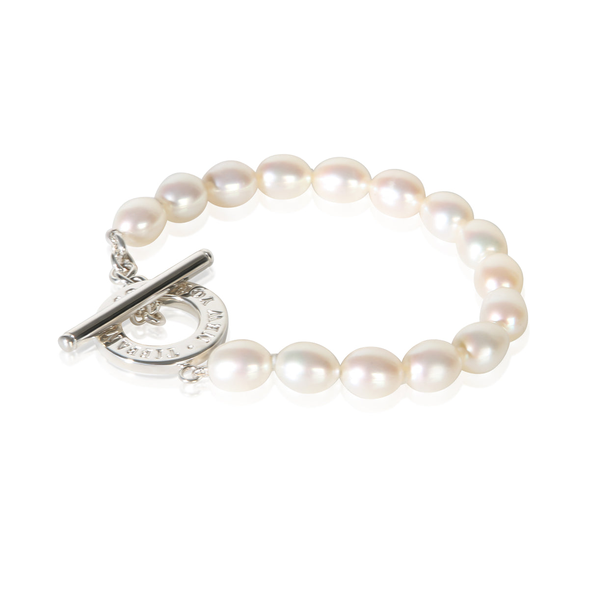 Tiffany & Co. Sterling Silver Pearl Toggle Bracelet 2
