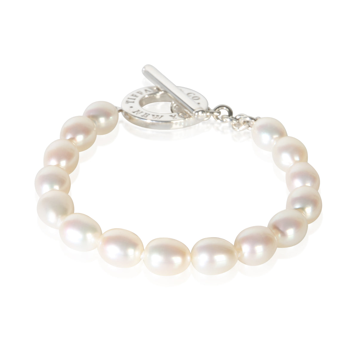 Tiffany & Co. Sterling Silver Pearl Toggle Bracelet 3